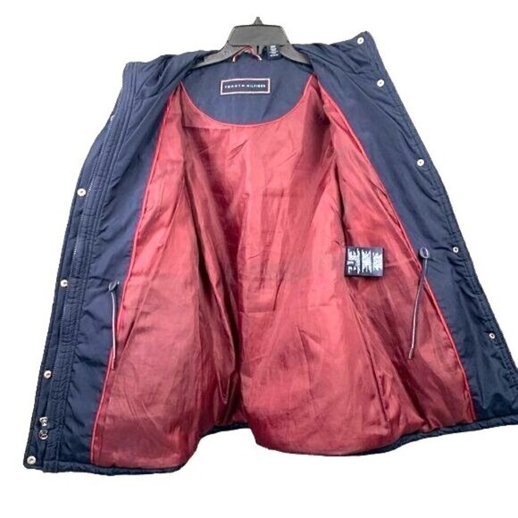 Tommy Hilfiger Women's Quilted Zip Front Puffer Jacket w/Hood-Navy Blue, Sz M - Picture 5 of 10
